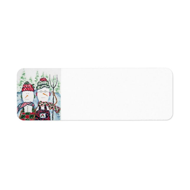 Snowman Return Address Label (Front)