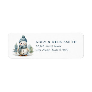 Snowman Return Address Labels