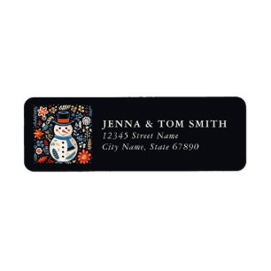 Snowman Return Address Labels