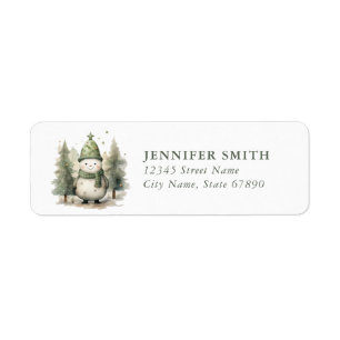 Snowman Return Address Labels