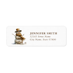 Snowman Return Address Labels
