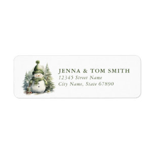 Snowman Return Address Labels