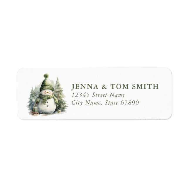 Snowman Return Address Labels (Front)