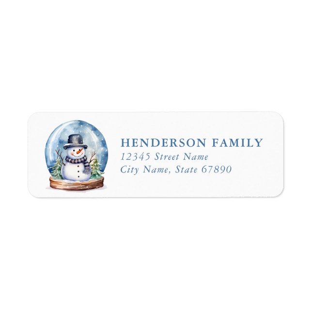 Snowman Return Address Labels (Front)