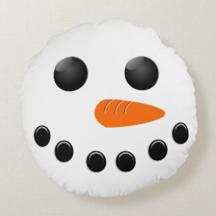 Snowman Round Pillow
