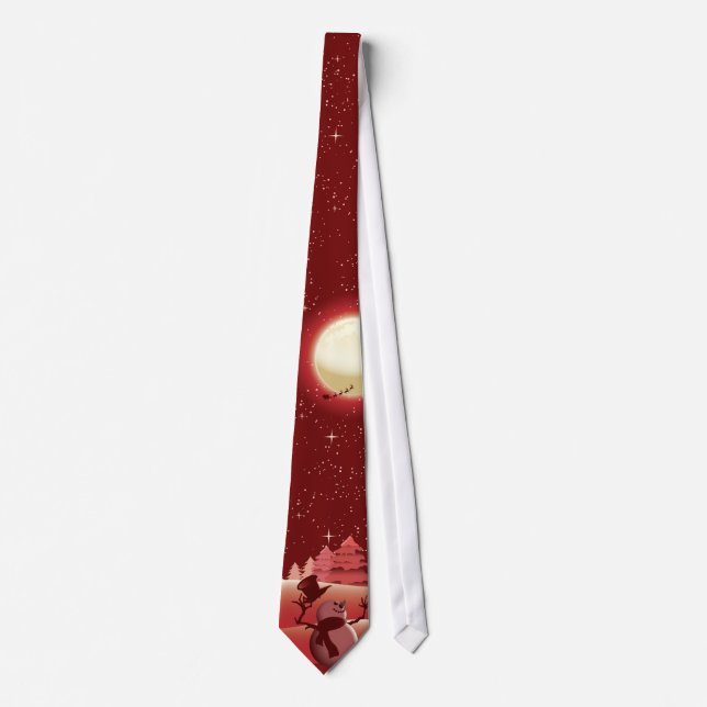 Snowman Scene Tie (Front)