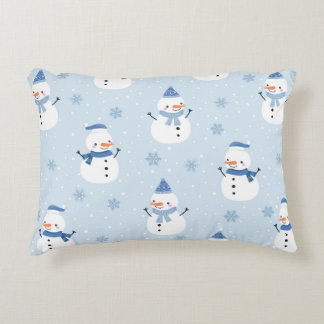 Snowman seamless pattern,winter background,winter  accent pillow