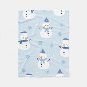 Snowman seamless pattern,winter background,winter  fleece blanket