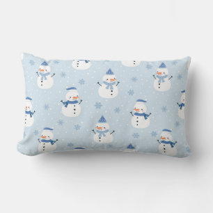 Snowman seamless pattern,winter background,winter  lumbar pillow