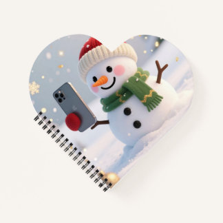 Snowman Selfie Spiral Notebook