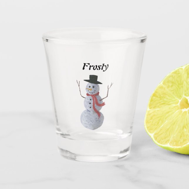 Snowman Shot Glass (Front)