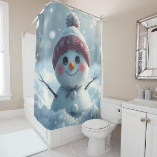 Snowman Shower Curtain