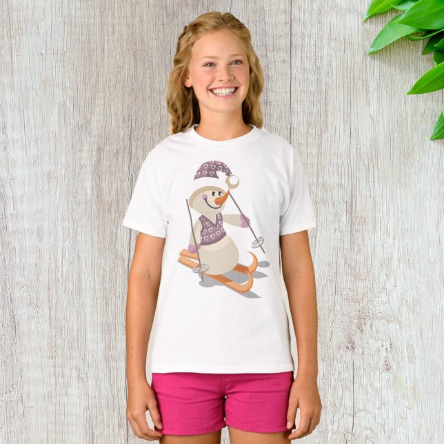 Snowman Skiing T-Shirt (Creator Uploaded)