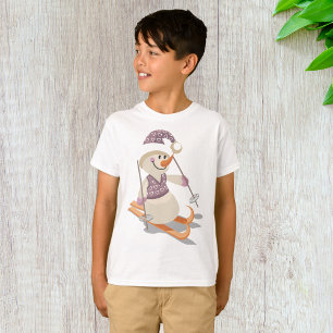 Snowman Skiing T-Shirt