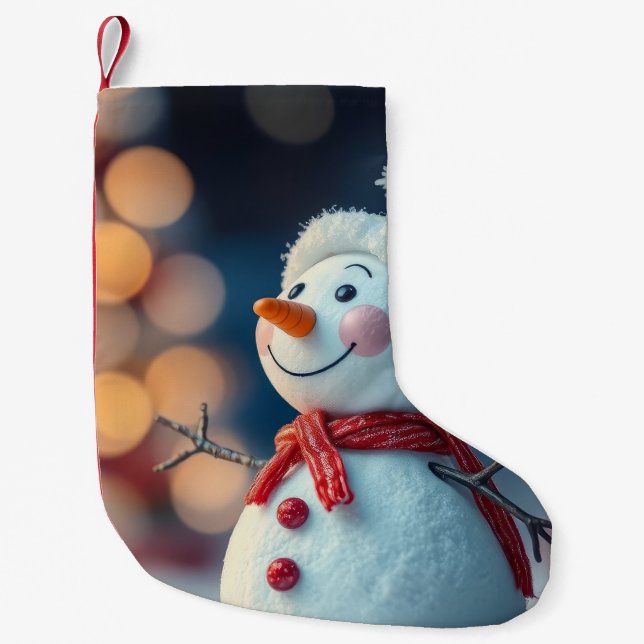 snowman small christmas stocking (Front)