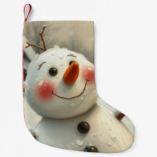 snowman small christmas stocking