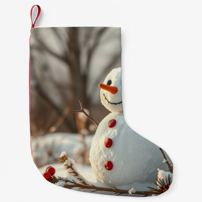 snowman small christmas stocking (Front)
