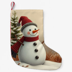 snowman small christmas stocking