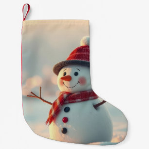 snowman small christmas stocking