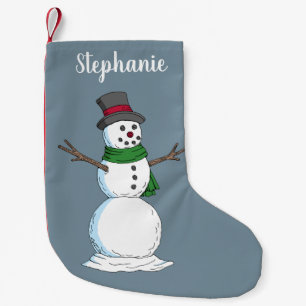 Snowman Small Christmas Stocking