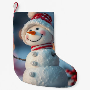 snowman small christmas stocking
