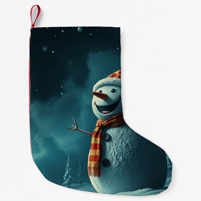 snowman small christmas stocking (Front)
