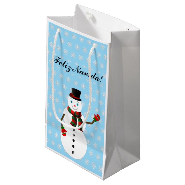snowman small gift bag (Front Angled)