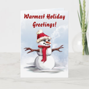 Snowman Smiles Holiday Card