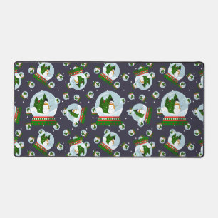 Snowman & Snow Globes Desk Mat
