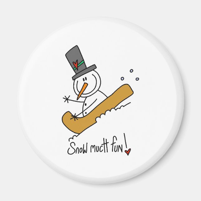 Snowman Snow Much Fun Magnet (Front)