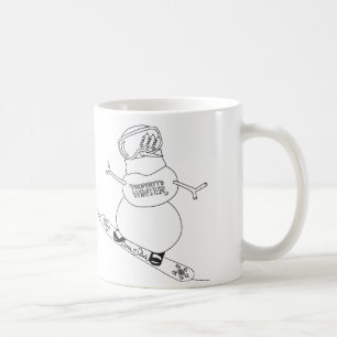 Snowman Snowboarding Mug
