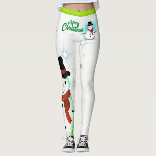 Snowman / Snowflake / White Christmas - (editable) Leggings
