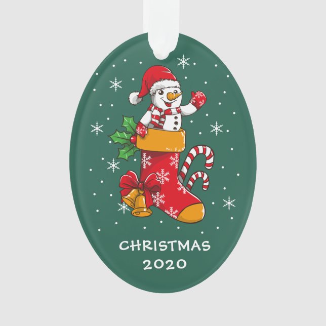 Snowman Snowflakes Noël 2020 Vert (devant)