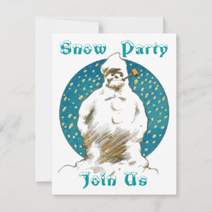 SNOWMAN SNOWMAN HIVER FUN ~ INVITATION D'INVITATIO