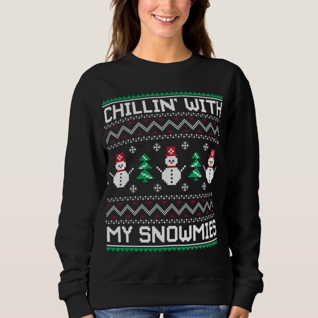 Snowman Snowmies Ugly Christmas Sweater (Front)