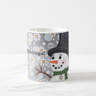 Snowman Snowstorm, Season's Greetings!  ... Magic Mug