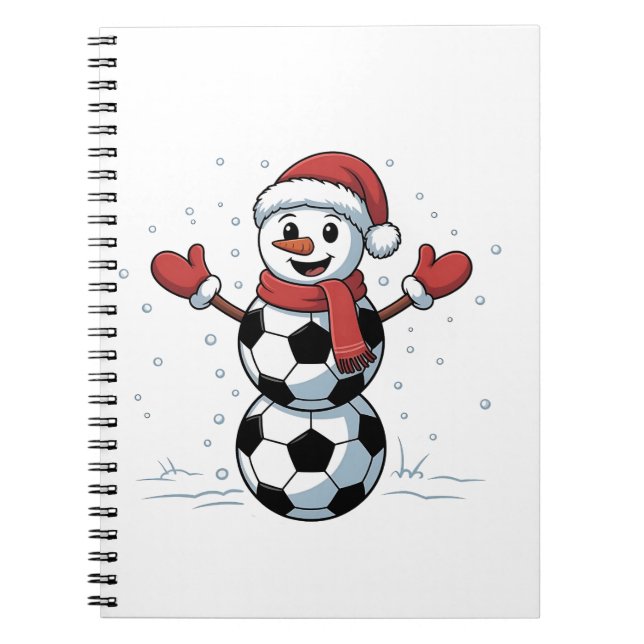 Snowman Soccer Christmas Santa Baseball Sport Notebook (Front)