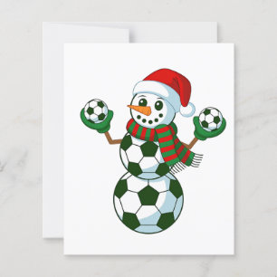 Snowman Soccer Christmas Sport Lovers