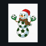 Snowman Soccer Christmas Sport Lovers  Invitation Postcard<br><div class="desc">soccer snowman,  Christmas 2025,  football holiday,  soccer lovers xmas,  funny sports snowman,  winter athlete humour,  soccer Christmas,  festive football fan,  holiday mashup,  xmas sport combo</div>