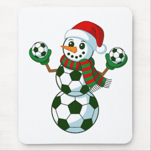 Snowman Soccer Christmas Sport Lovers  Mouse Pad