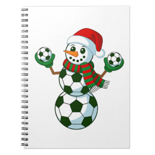 Snowman Soccer Christmas Sport Lovers Notebook