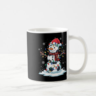 Snowman Soccer Player Santa Hat Christmas Funny Me Coffee Mug