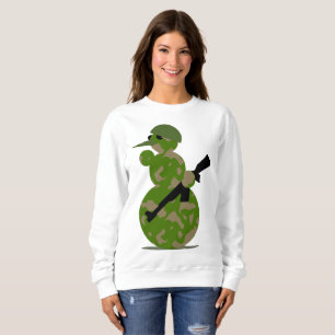 snowman soldier womens christmas xmas sweatshirt