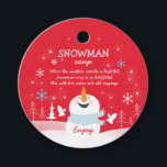 Snowman Soup Christmas Hot Chocolate Gift Favour Tags<br><div class="desc">Snowman Soup Christmas Hot Chocolate Gift Favour Tags</div>