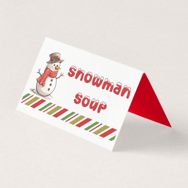 Snowman Soup Treat Bag Topp (Front)