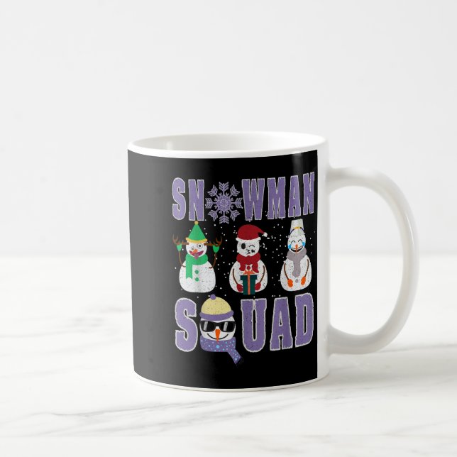 Snowman Squad Funny Family Matching, Teacher And S Coffee Mug (Right)
