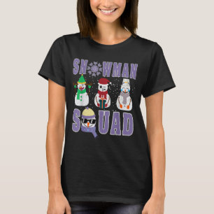 Snowman Squad Funny Family Matching, Teacher And S T-Shirt