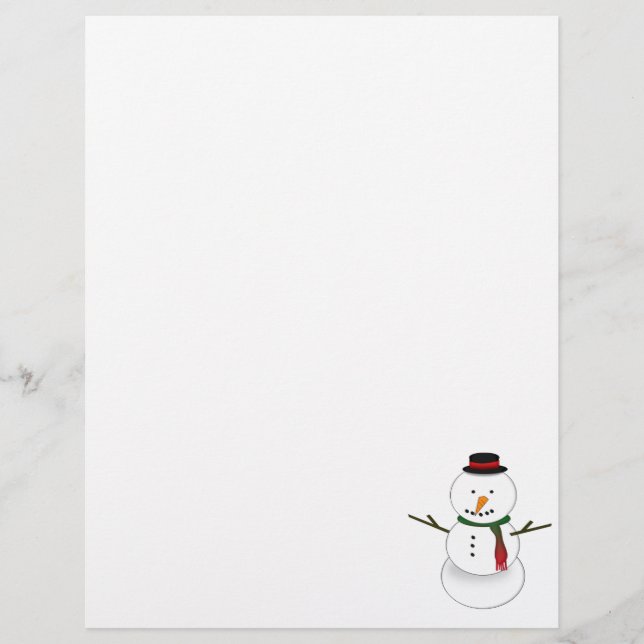 Snowman Stationery (Front)