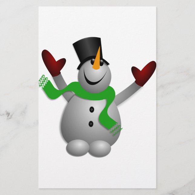 Snowman Stationery (Front)
