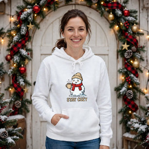 Snowman Stay Cozy Hot Chocolate Christmas Hoodie